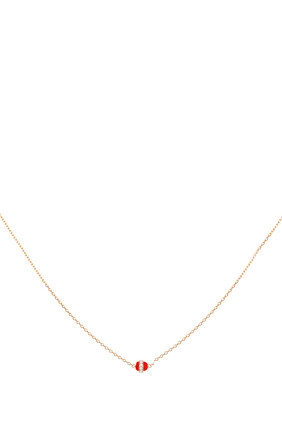 The Single Rubidium Necklace, 18k Yellow Gold & Diamonds